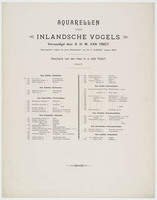 KT 2009 028 (1-256)
<br/>
Aquarellen van inlandsche en niet inlandsche vogels
<br/>
<em>Trigt, Stephanus Hendrik Willem van (1790-1840)</em>